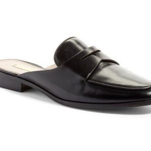 Louise et cie black loafer mules size 7